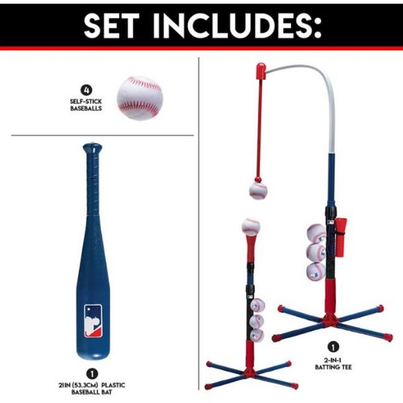 Baseball Batting Tee + Stand Set - Picture 2 of 9